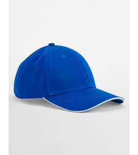 6 panelová-unisex šiltovka(BF 6 Panel Cap-Sandwich Peak)>modrá(bright royal)/biela