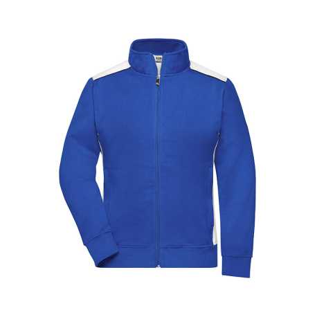 Dámska pracovná mikina(DAIBER Ladies Workwear Sweat Jacket-Level 2)>modrá(royal)/biela>XS