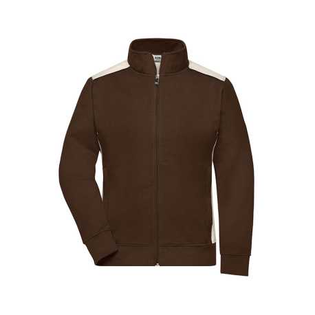 Dámska pracovná mikina(DAIBER Ladies Workwear Sweat Jacket-Level 2)>hnedá / šedá(stone)>XS