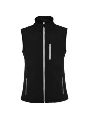Nevada unisex softshellová vesta > čierna (solid) > S