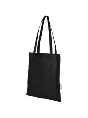 Zeus GRS recyklovaná netkaná běžná nákupní taška, 6 l > čierna (solid)