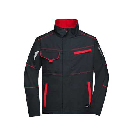 Pánska pracovná bunda(DAIBER Workwear Jacket) > šedá (carbon) / červená > XS