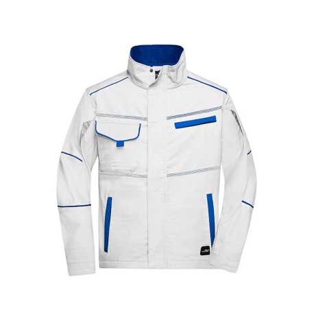 Pánska pracovná bunda(DAIBER Workwear Jacket) > biela / modrá (royal) > XS