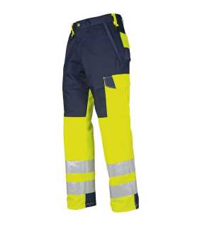 Pánske nohavice (PROJOB WAISTPANTS HV CLASS 2) > žltá / modrá (navy) > 50