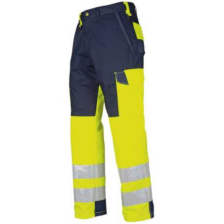 Pánske nohavice (PROJOB WAISTPANTS HV CLASS 2) > žltá / modrá (navy) > 56
