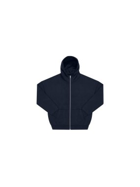 Unisex mikina (B&C Influence Zip Hood) > modrá(navy) > 3XL