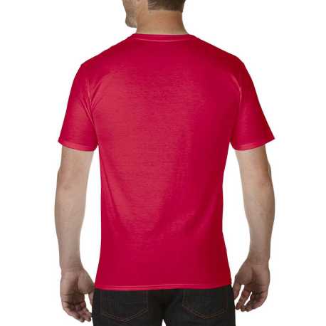 Pánske tričko  (GILDAN PREMIUM COTTON ADULT V-NECK T-SHIRT) > červená > S