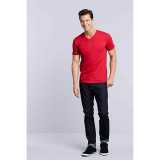 Pánske tričko  (GILDAN PREMIUM COTTON ADULT V-NECK T-SHIRT) > červená > S