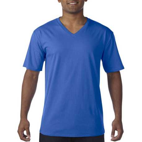 Pánske tričko  (GILDAN PREMIUM COTTON ADULT V-NECK T-SHIRT) > modrá (royal) > M