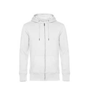 Pánska mikina (B&C KING Zipped Hood)>biela>2XL