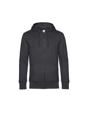 Pánska mikina (B&C KING Zipped Hood)>šedá (asphalt)>4XL