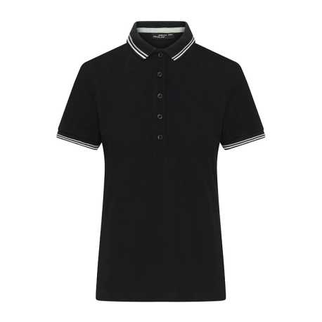 Dámska polokošeľa (DAIBER Ladies' Polo) > čierna / biela / šedá > XL