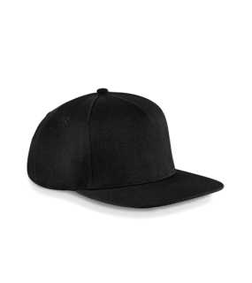 Unisex šiltovka (Beechfield Original Flat Peak Snapback Cap) > čierna / čierna