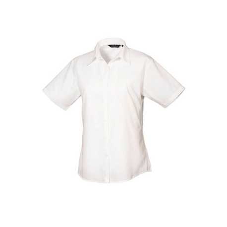 Dámska košeľa (PREMIER LADIES’ SHORT SLEEVE POPLIN BLOUSE) > biela > 4XL