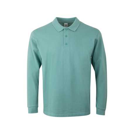 Unisex polokošeľa (MUKUA LONG-SLEEVE UNISEX POLO) > zelená (sage) > M