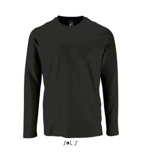 Pánske tričko (SOL'S IMPERIAL LSL MEN - LONG-SLEEVE T-SHIRT) > čierna (deep) > M