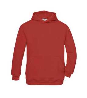 Detská mikina (B&C HOODED/KIDS) > červená > 12/14