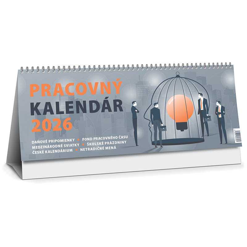 Stolový kalendár (Pracovný  kalendár veľký 2026) - 30 x 12 cm