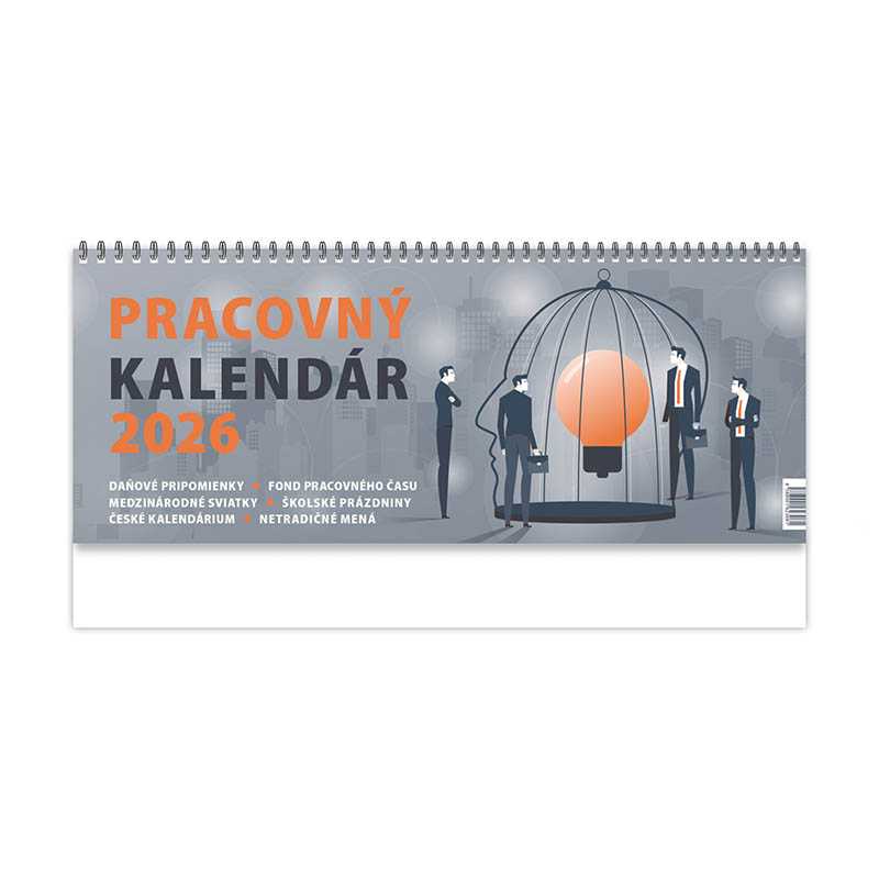 Stolový kalendár (Pracovný  kalendár veľký 2026) - 30 x 12 cm