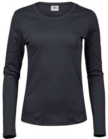 Dámske tričko (Tee Jays Womens Long Sleeve Interlock Tee) > šedá (dark) > M