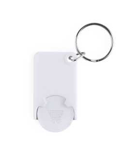 Prívesok na kľúče so žetónom > biela