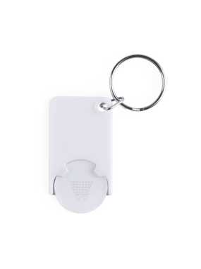 Prívesok na kľúče so žetónom > biela