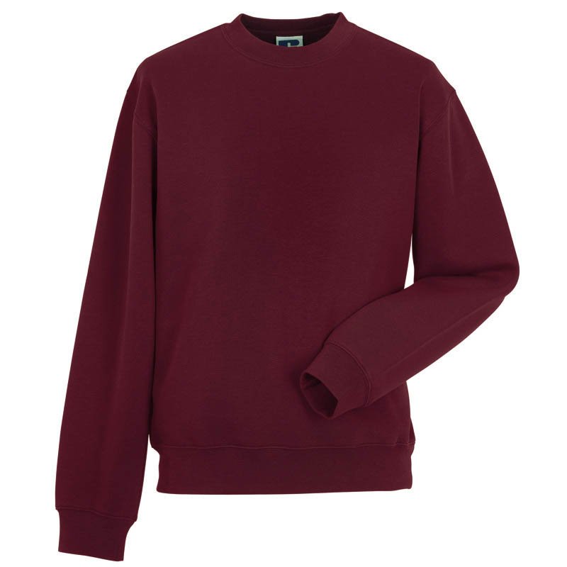 Pánska mikina(Classic Set-in Sleeve RUSSELL) > červená (burgundy) > XS