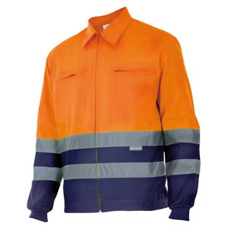 Pánska bunda (VELILLA HV TWO-TONE JACKET) > modrá (marine) / oranžová (hi-vis) > 3XL