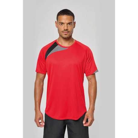 Pánske tričko (PROACT SHORT SLEEVE SPORTS T-SHIRT)>čierna / biela / šedá storm>S