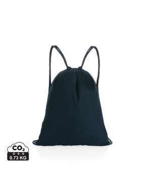 Šnúrkový batoh Impact zo 145g recyklovanej bavlny > modrá (navy)