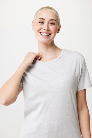 Dámske tričko Iqoniq Yala z recykl. bavlny > šedá (light) > L