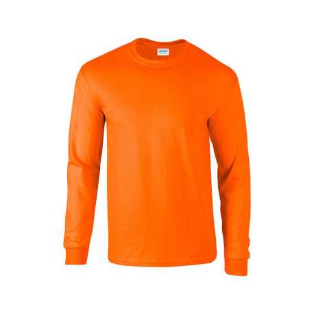 Unisex tričko US(GILDAN ULTRA 205 LS) > oranžová (safety) > S
