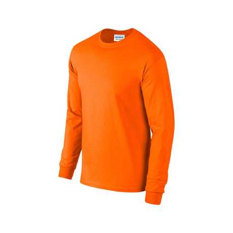 Unisex tričko US(GILDAN ULTRA 205 LS) > oranžová (safety) > S