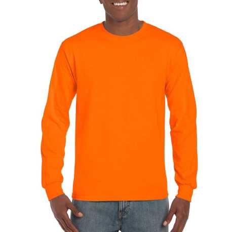 Unisex tričko US(GILDAN ULTRA 205 LS) > oranžová (safety) > S