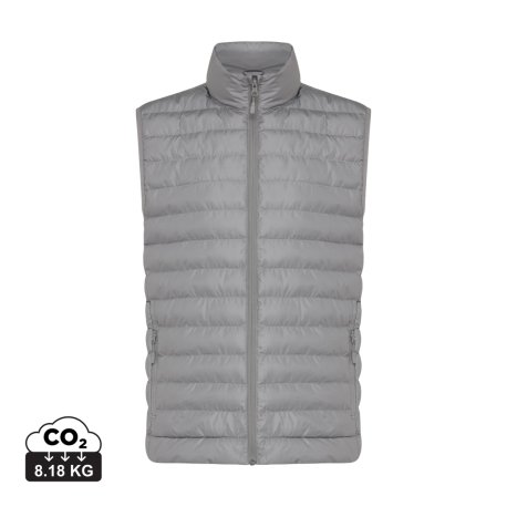 Pánska vesta Iqoniq Meru z recykl. polyesteru > strieborná / šedá > 3XL