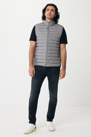 Pánska vesta Iqoniq Meru z recykl. polyesteru > strieborná / šedá > 3XL