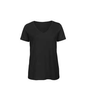 Dámske tričko (B&C  V/women) > čierna > S