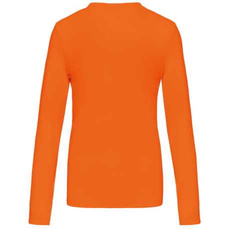 Dámske tričko (Kariban Ladies Long Sleeve Round Neck T-Shirt) > oranžová > L