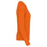 Dámske tričko (Kariban Ladies Long Sleeve Round Neck T-Shirt) > oranžová > L