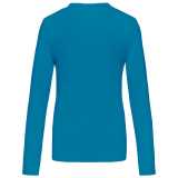 Dámske tričko (Kariban Ladies Long Sleeve Round Neck T-Shirt)>modrá (tropical)>2XL