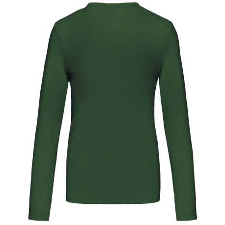 Dámske tričko (Kariban Ladies Long Sleeve Round Neck T-Shirt)>zelená (forest)>2XL