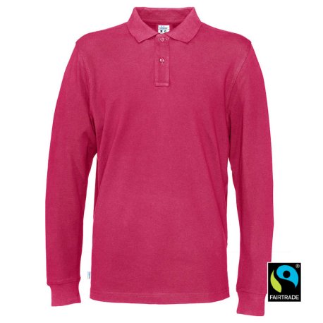 Pánska polokošeľa (COTTOVER PIQUE LONG SLEEVE) > ružová (cerise) > S