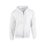 Unisex mikina(GILDAN HEAVY ADULT FULL ZIP HOODED SWEATSHIRT) > biela > 3XL