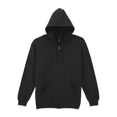 Unisex mikina(GILDAN HEAVY ADULT FULL ZIP HOODED SWEATSHIRT) > čierna > L