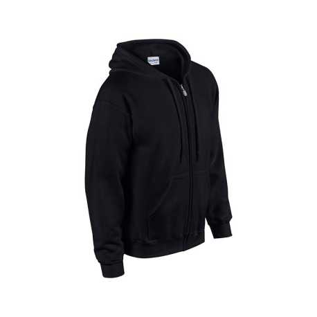 Unisex mikina(GILDAN HEAVY ADULT FULL ZIP HOODED SWEATSHIRT) > čierna > L