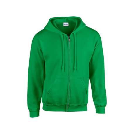 Unisex mikina(GILDAN HEAVY ADULT FULL ZIP HOODED SWEATSHIRT) > zelená (irish) > S