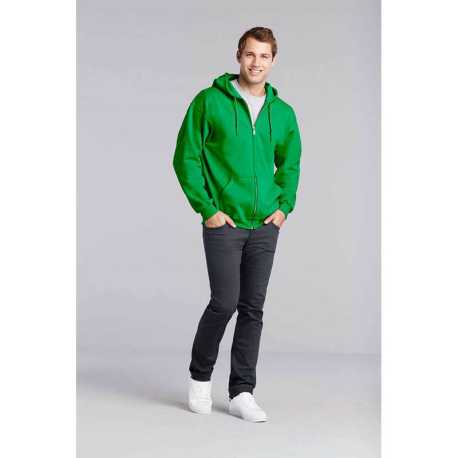 Unisex mikina(GILDAN HEAVY ADULT FULL ZIP HOODED SWEATSHIRT) > zelená (irish) > S