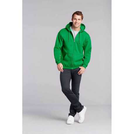 Unisex mikina(GILDAN HEAVY ADULT FULL ZIP HOODED SWEATSHIRT) > zelená (irish) > S