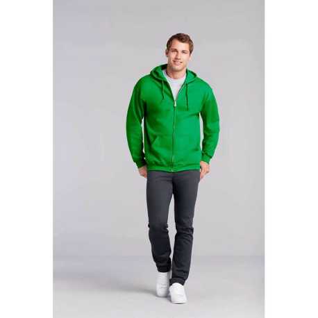 Unisex mikina(GILDAN HEAVY ADULT FULL ZIP HOODED SWEATSHIRT) > zelená (irish) > S