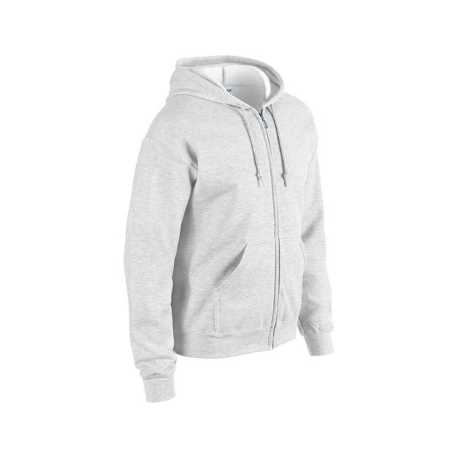 Unisex mikina(GILDAN HEAVY ADULT FULL ZIP HOODED SWEATSHIRT) > šedá (ash) > M